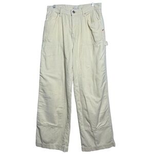 BDG Urban Outfitters WMNS Corduroy Carpenter Pant in Ecru Wide Leg Y2K 32x29